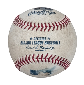 2015 Miguel Cabrera Game Used Home Run Baseball Vs. Los Angeles Angels on 8/26/15 off Hector Santiago (MLB Authenticated)